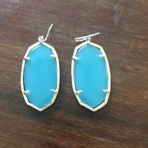 Blue statement earrings